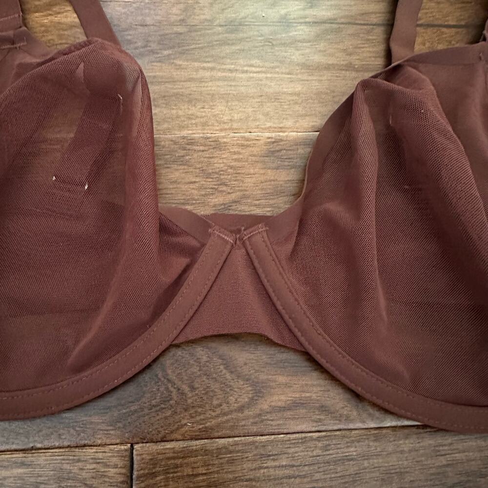 NWT Cuup 38G (4D) The Plunge Mesh espresso brown bra - Picture 5 of 14